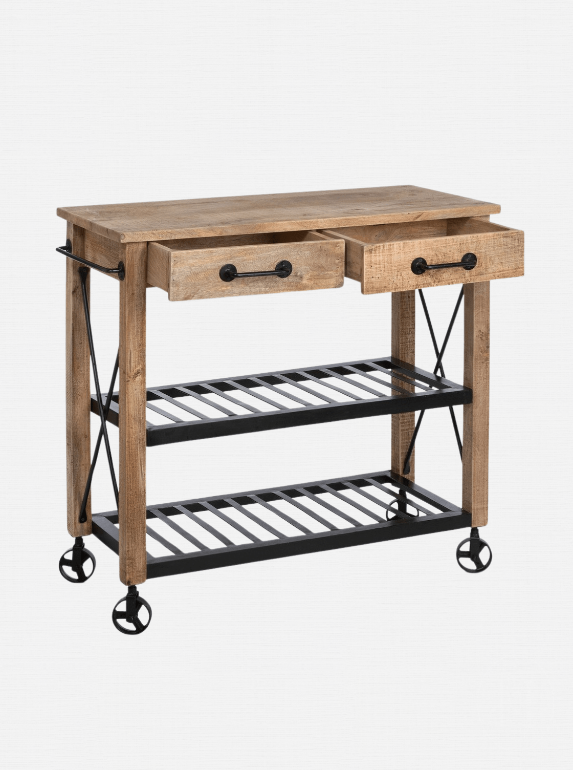 Rory Potting Bench - Mango Wood, Metal Base