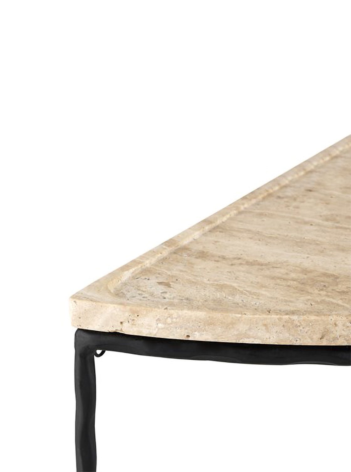 Sean Round Console - Metal Base, Stone Top