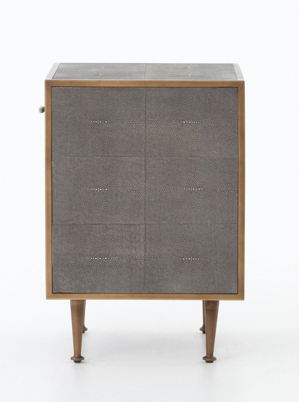 Shagreen Nightstand - Metal Base