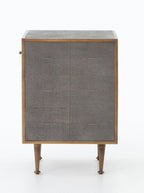 Shagreen Nightstand - Metal Base