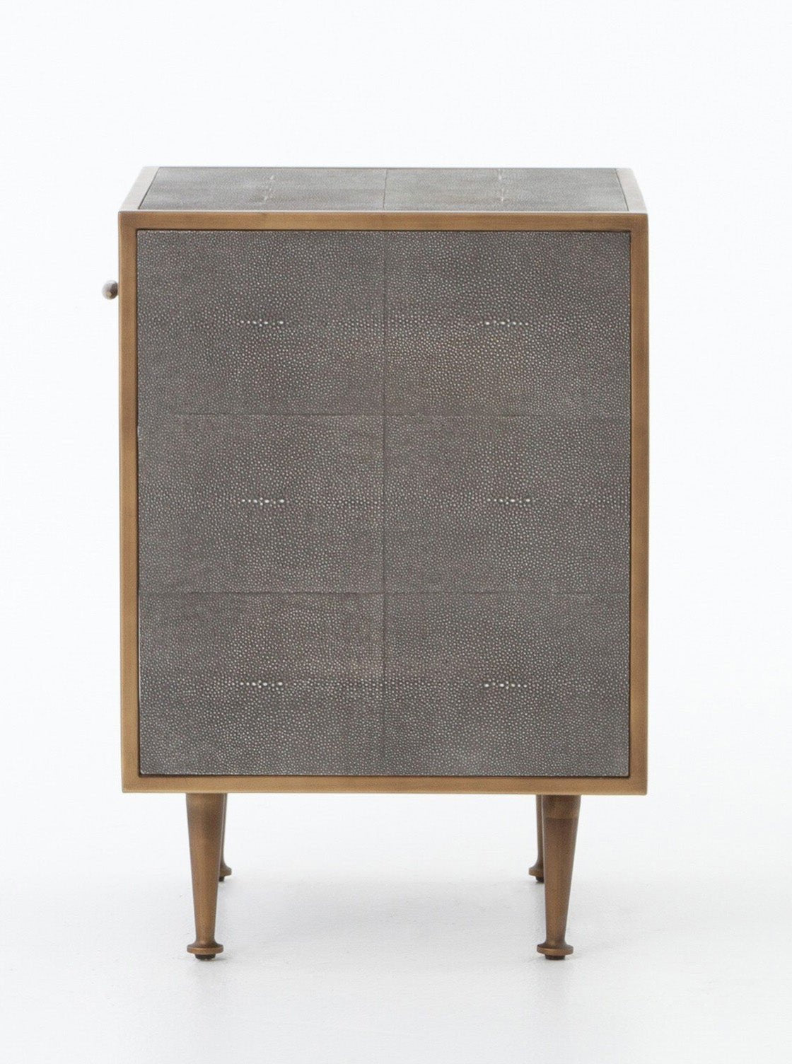 Shagreen Nightstand - Metal Base