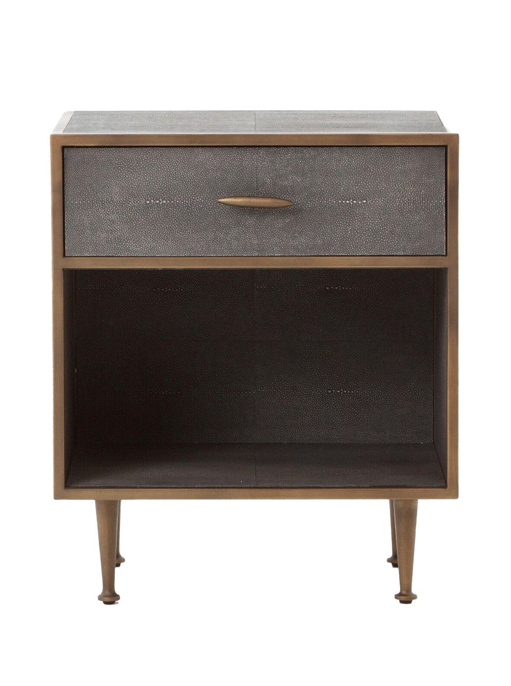 Shagreen Nightstand - Metal Base