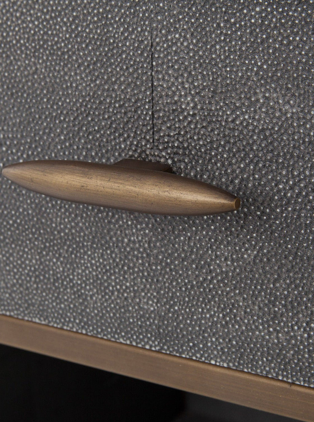 Shagreen Nightstand - Metal Base