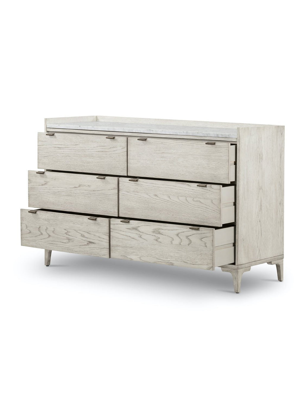 Skylar Dresser - Oak Wood, Stone Top