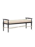 Sterling Bench - Oak Wood, Metal Base