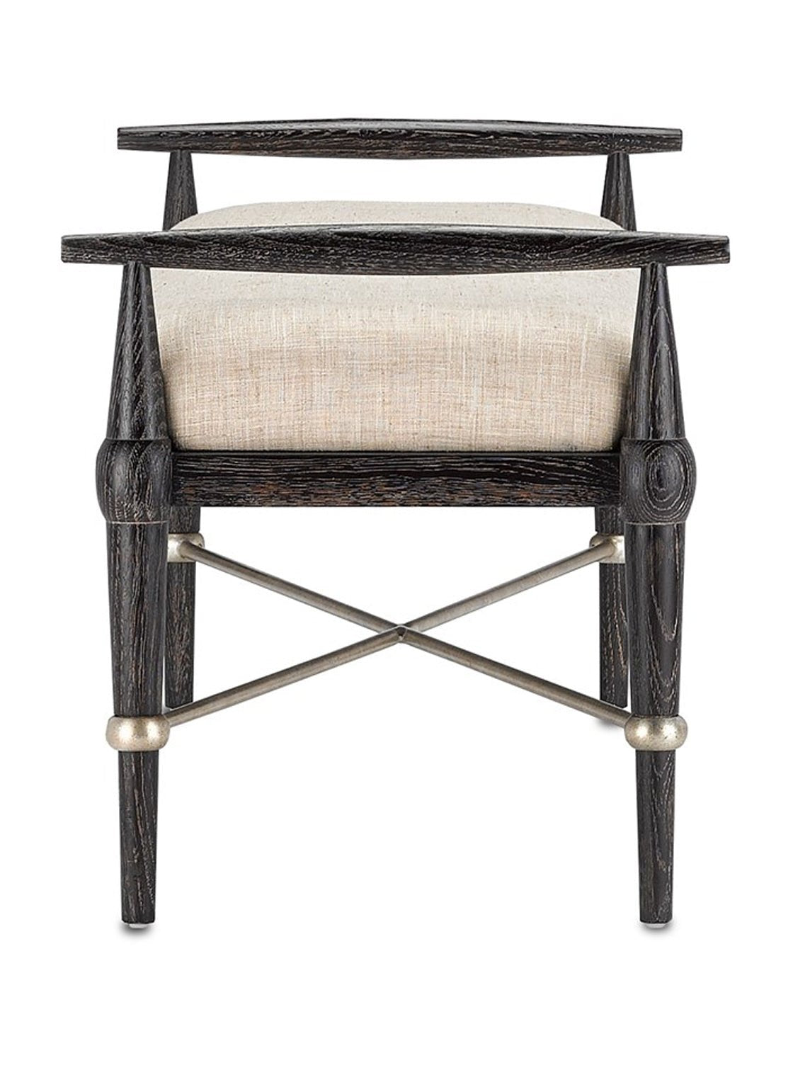 Sterling Bench - Oak Wood, Metal Base