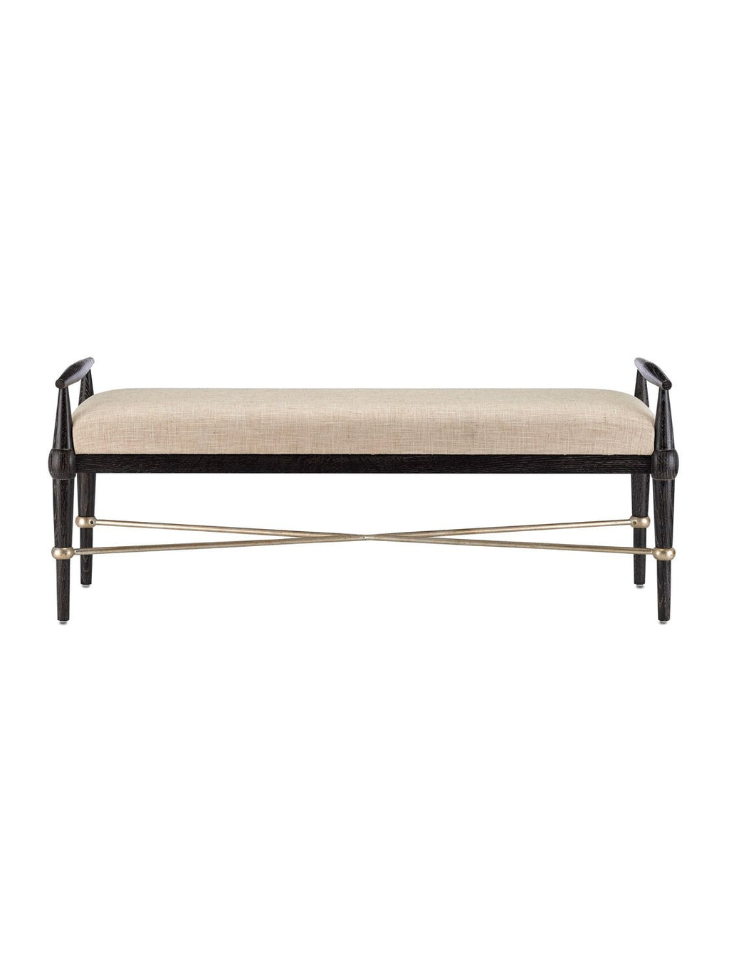 Sterling Bench - Oak Wood, Metal Base