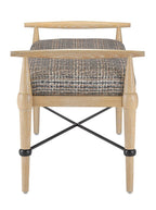 Sterling Bench - Oak Wood, Metal Base