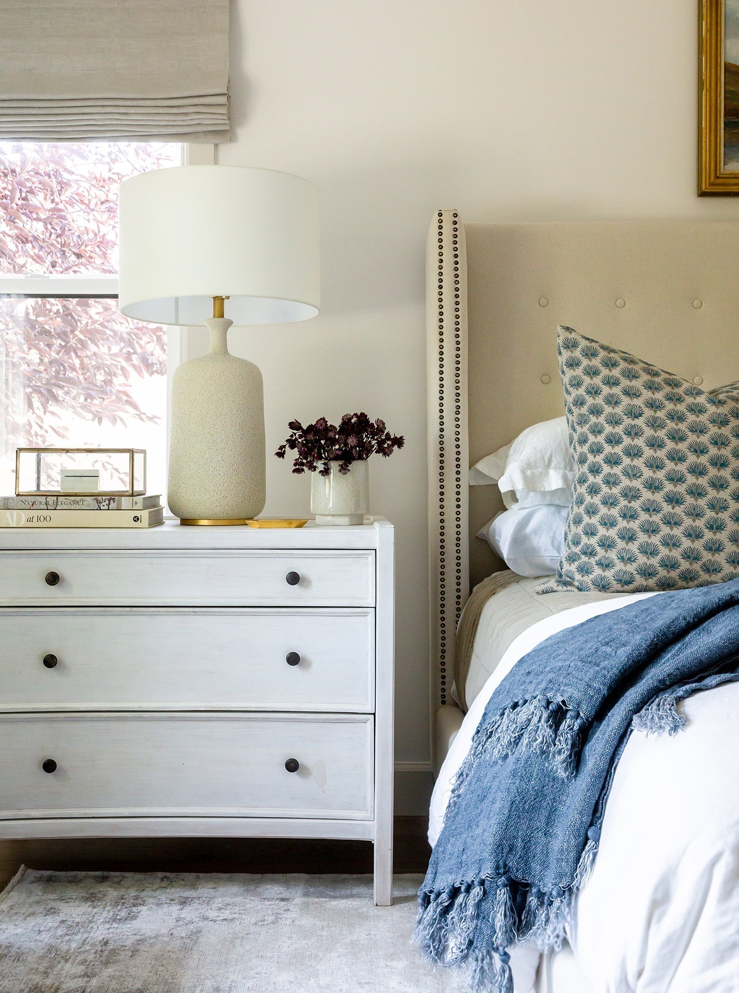 Susie Nightstand - Ash Wood, Mahogany Wood