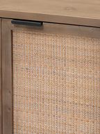 Sylvia Cabinet - Ash Wood, Metal Base