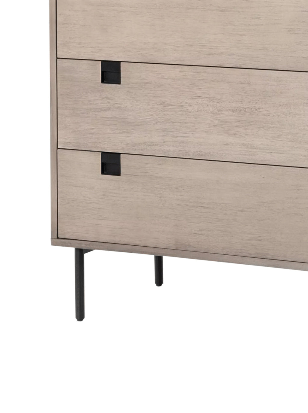 Tashi 5 Drawer Dresser - Upholstered, Ash Wood