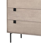 Tashi 5 Drawer Dresser - Upholstered, Ash Wood