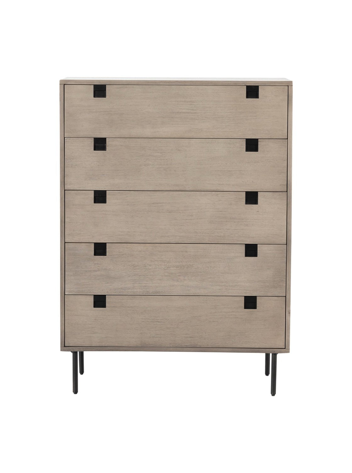 Tashi 5 Drawer Dresser - Upholstered, Ash Wood