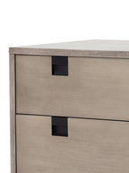 Tashi 6 Drawer Dresser - Ash Wood, Metal Base