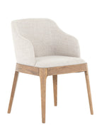Viola Dining Arm Chair - Upholstered, Oak Wood
