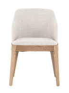 Viola Dining Arm Chair - Upholstered, Oak Wood