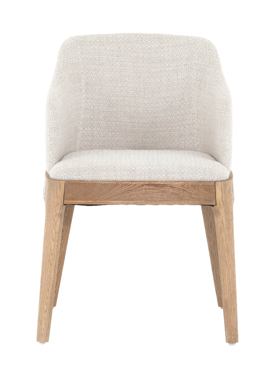 Viola Dining Arm Chair - Upholstered, Oak Wood