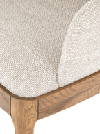 Viola Dining Arm Chair - Upholstered, Oak Wood