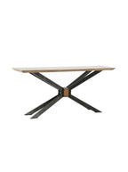 Walter Console - Oak Wood, Metal Base