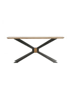 Walter Console - Oak Wood, Metal Base