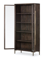 Xander Cabinet - Pine Wood, Metal Base