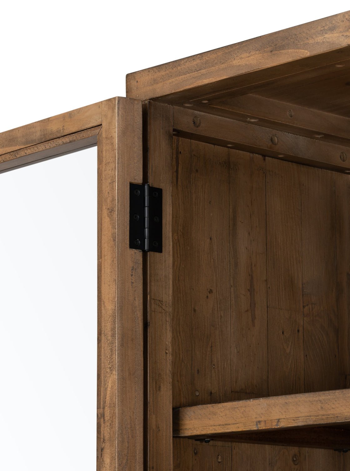 Xander Cabinet - Pine Wood, Metal Base