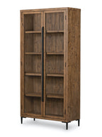 Xander Cabinet - Pine Wood, Metal Base