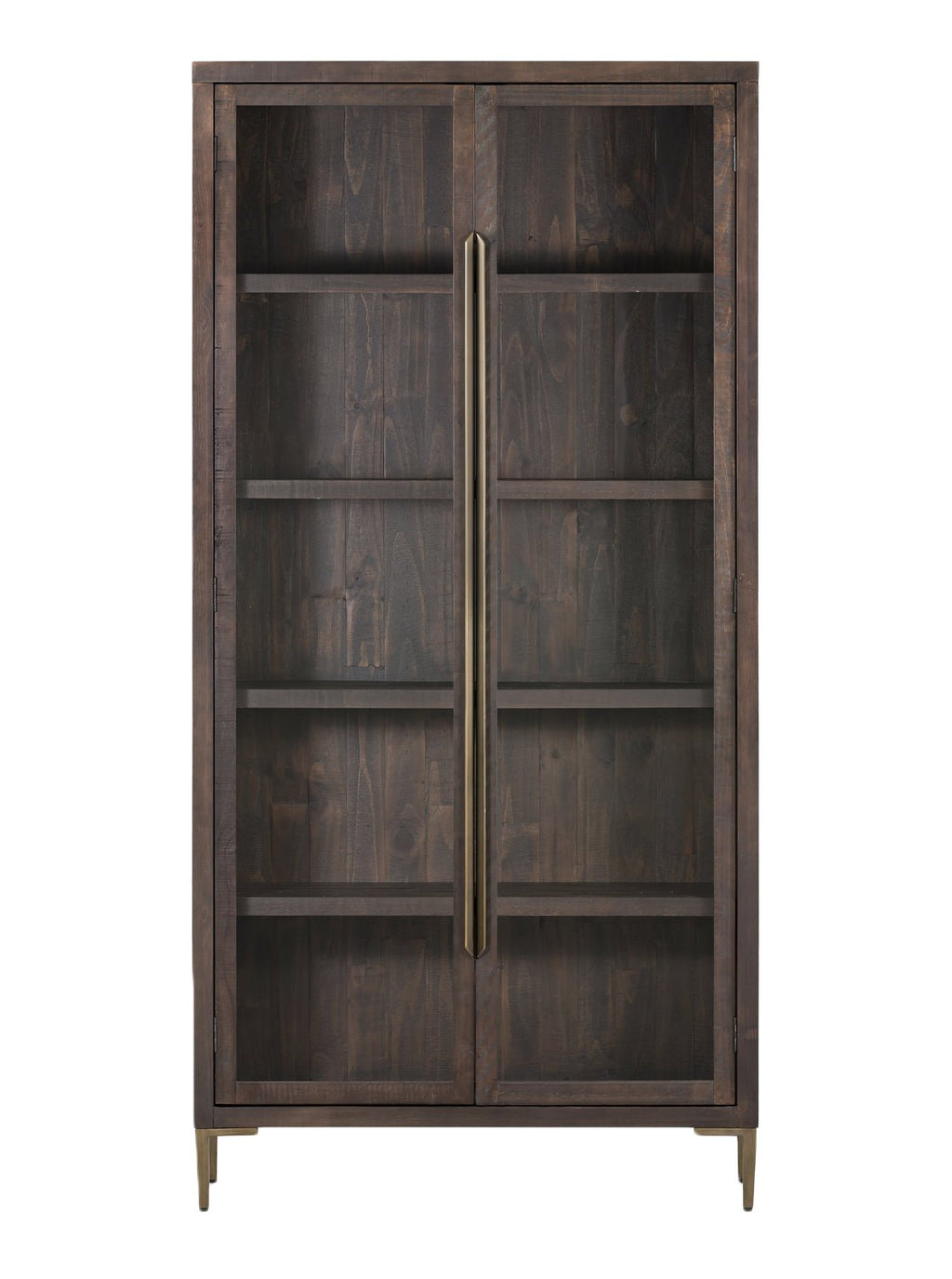 Xander Cabinet - Pine Wood, Metal Base