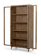 Xander Cabinet - Pine Wood, Metal Base