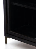 Xander Cabinet - Pine Wood, Metal Base