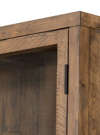 Xander Cabinet - Pine Wood, Metal Base