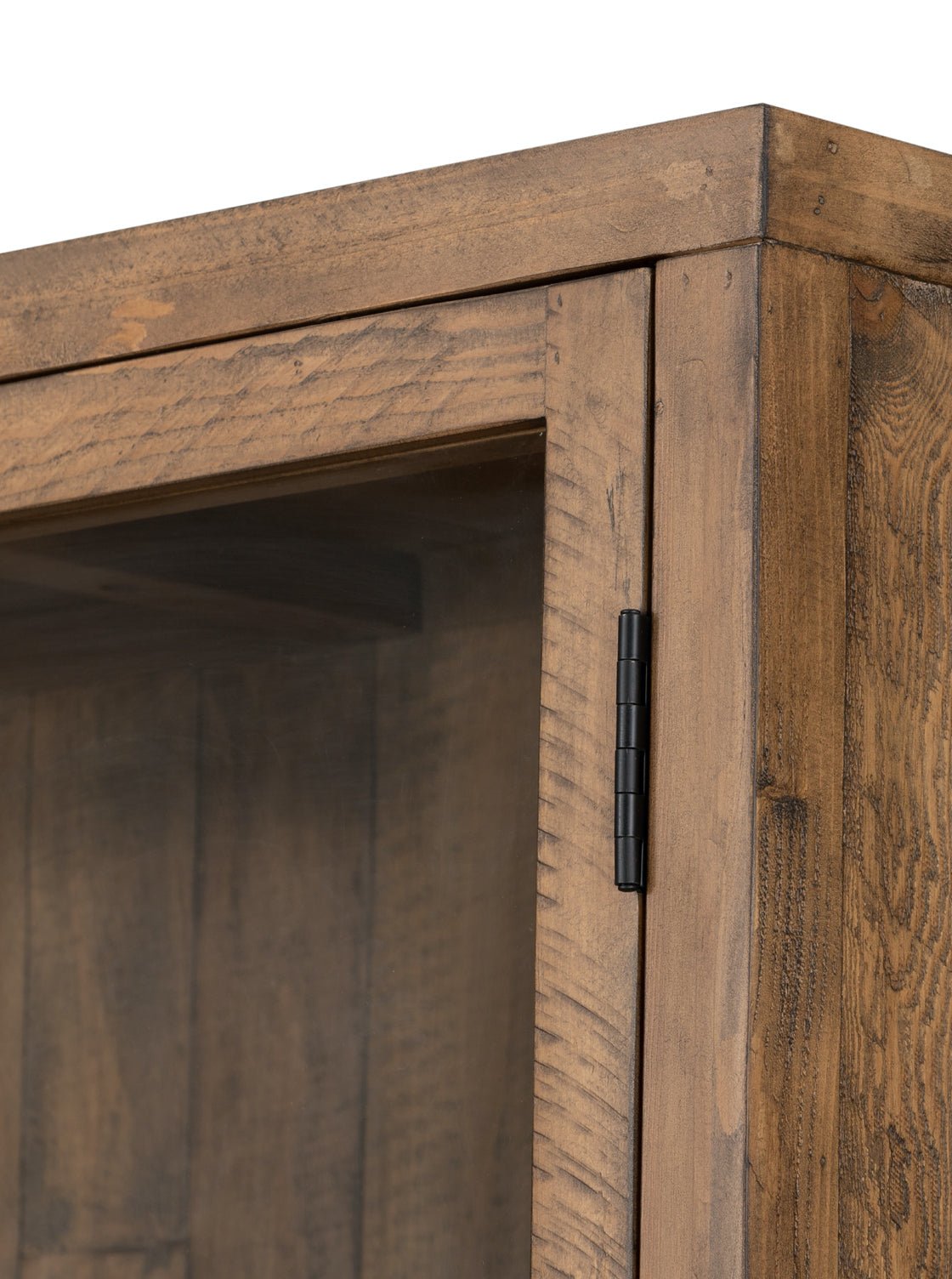 Xander Cabinet - Pine Wood, Metal Base